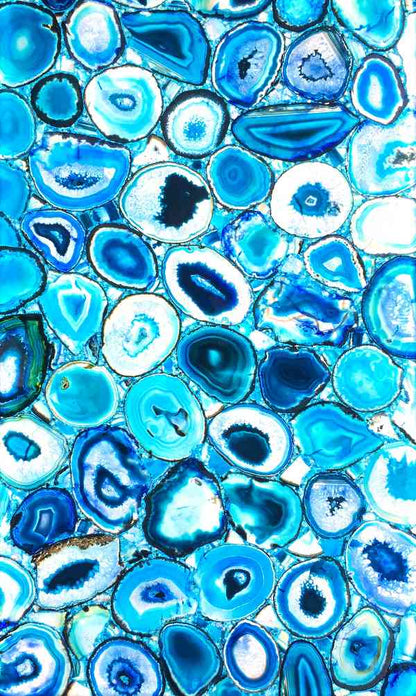 Azure Agate Translucent Gemstone Slab