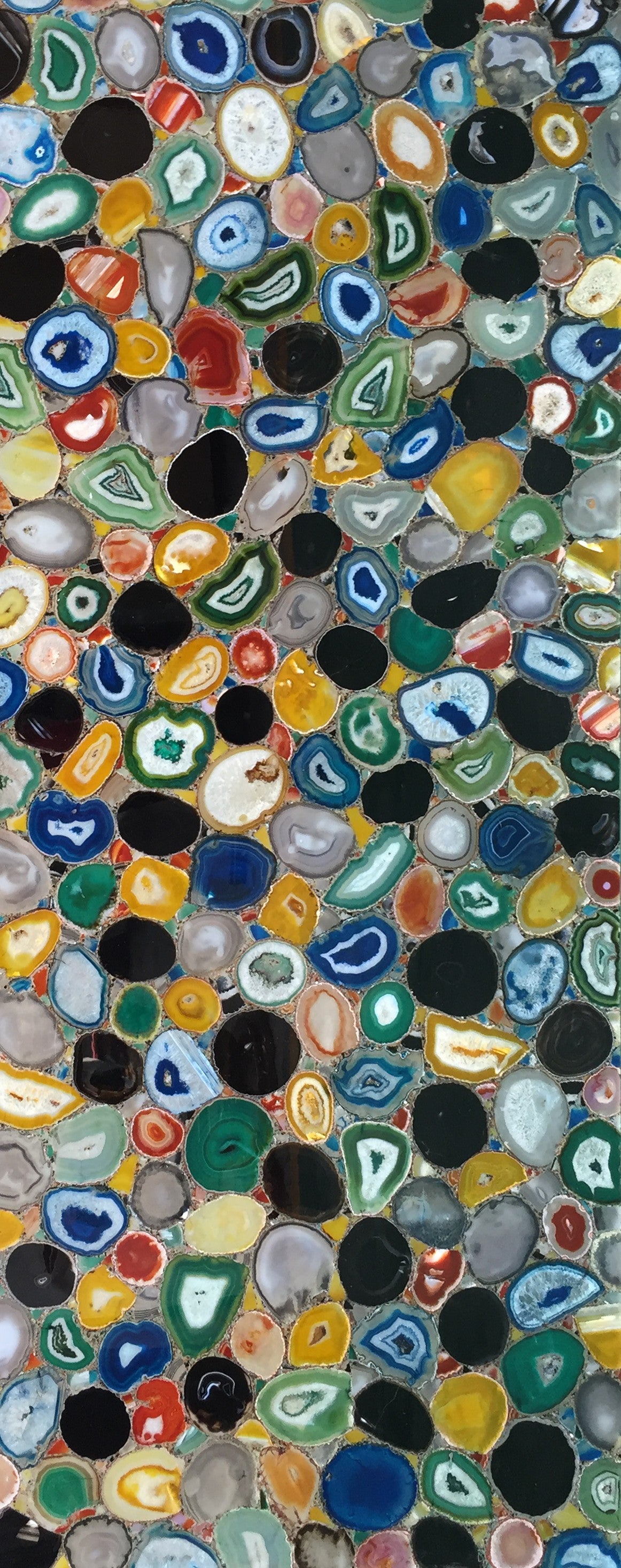 Prismatic Agate Translucent Gemstone Slab