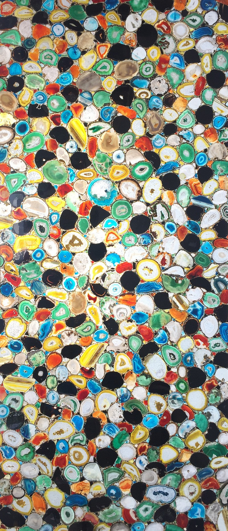 Prismatic Agate Translucent Gemstone Slab