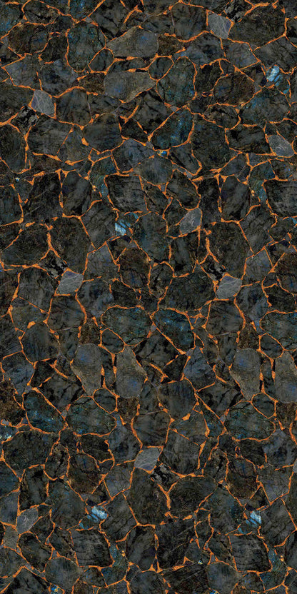 Labradorite Gold Vein Gemstone Slab