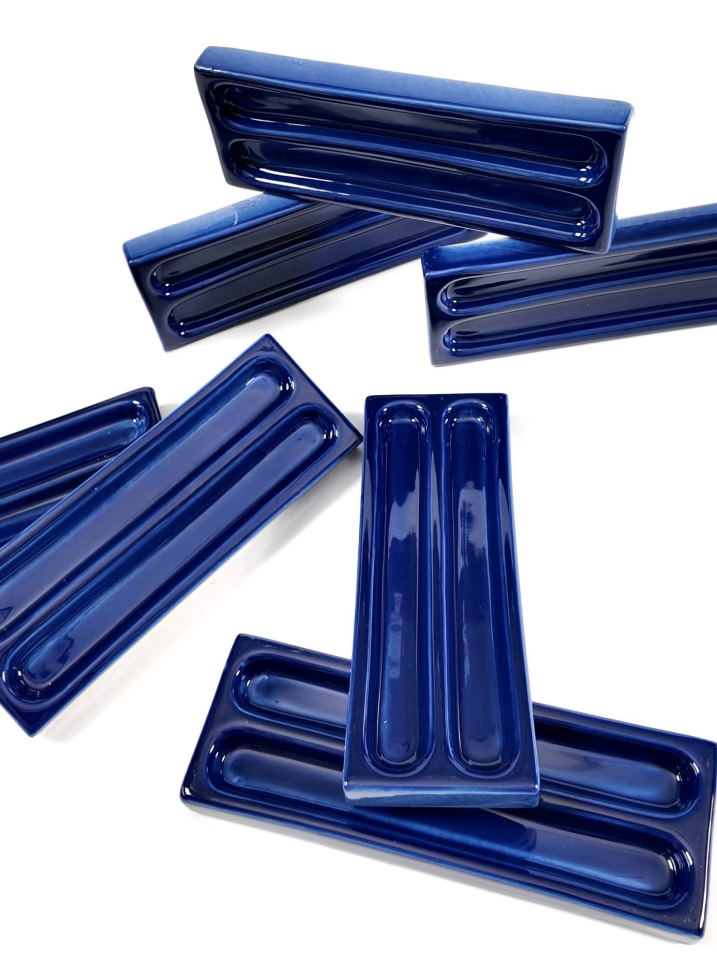 Cobalt Channel Glaze Tile