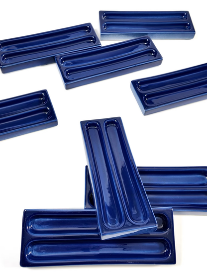 Cobalt Channel Glaze Tile