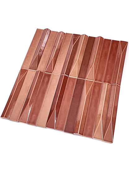 Terracotta Prism Strip Tile