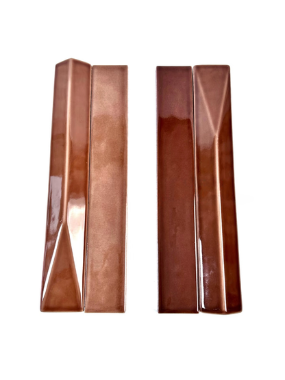 Terracotta Prism Strip Tile