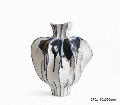 Inkblot Bloom Sculptural Vase