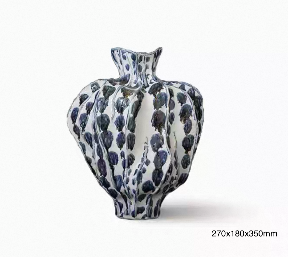 Inkblot Bloom Sculptural Vase