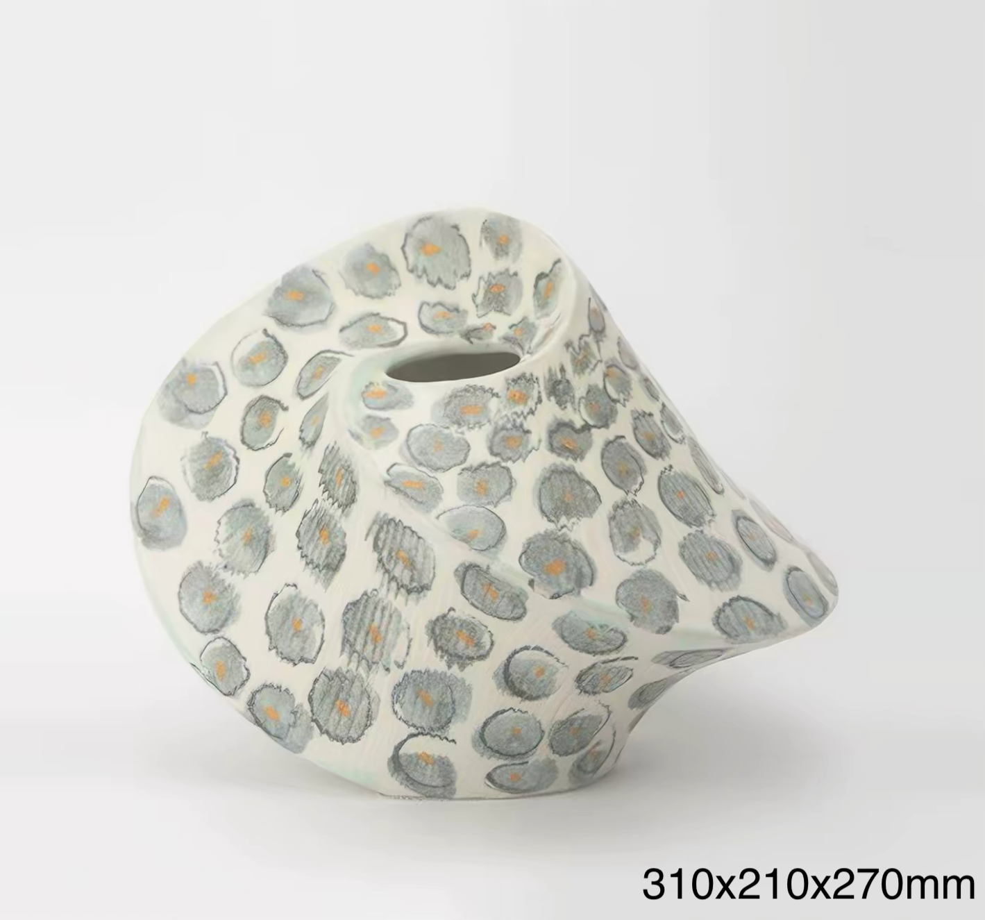 Sage Halo Drift Sculptural Vase