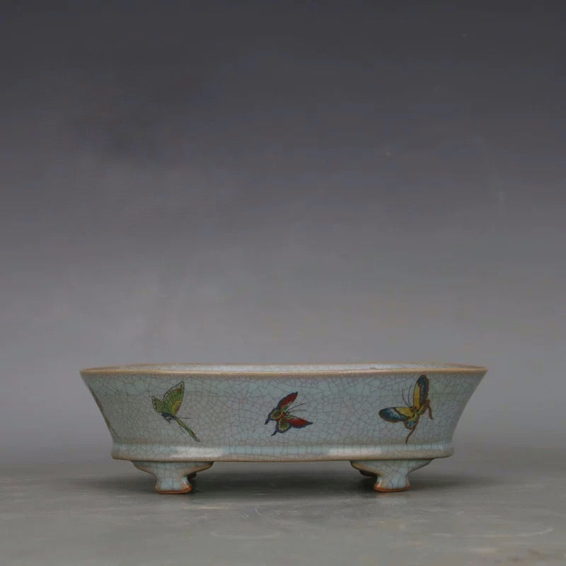 Butterfly Crackle Glaze Scholar’s Tray