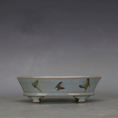 Butterfly Crackle Glaze Scholar’s Tray