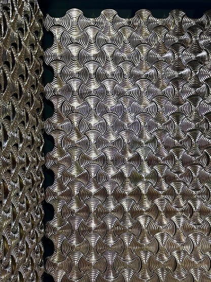 Silver Ingot Ripple Relief Tile