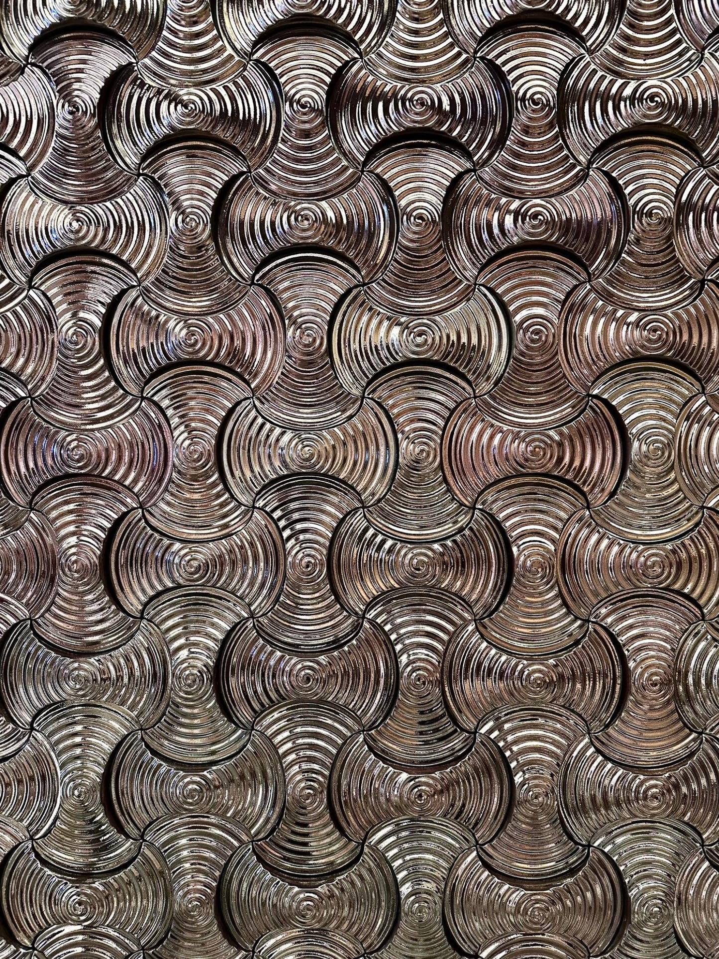 Silver Ingot Ripple Relief Tile