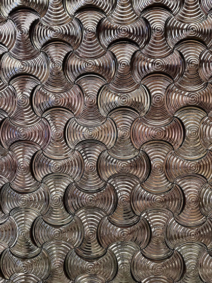 Silver Ingot Ripple Relief Tile