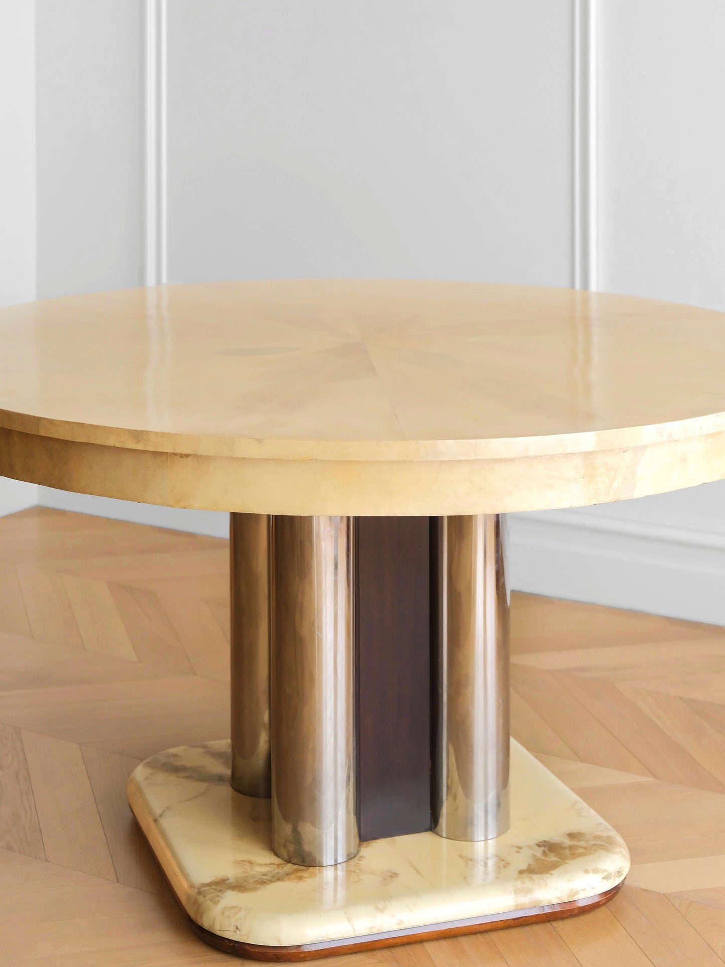 Art Deco Parchment Dining Table