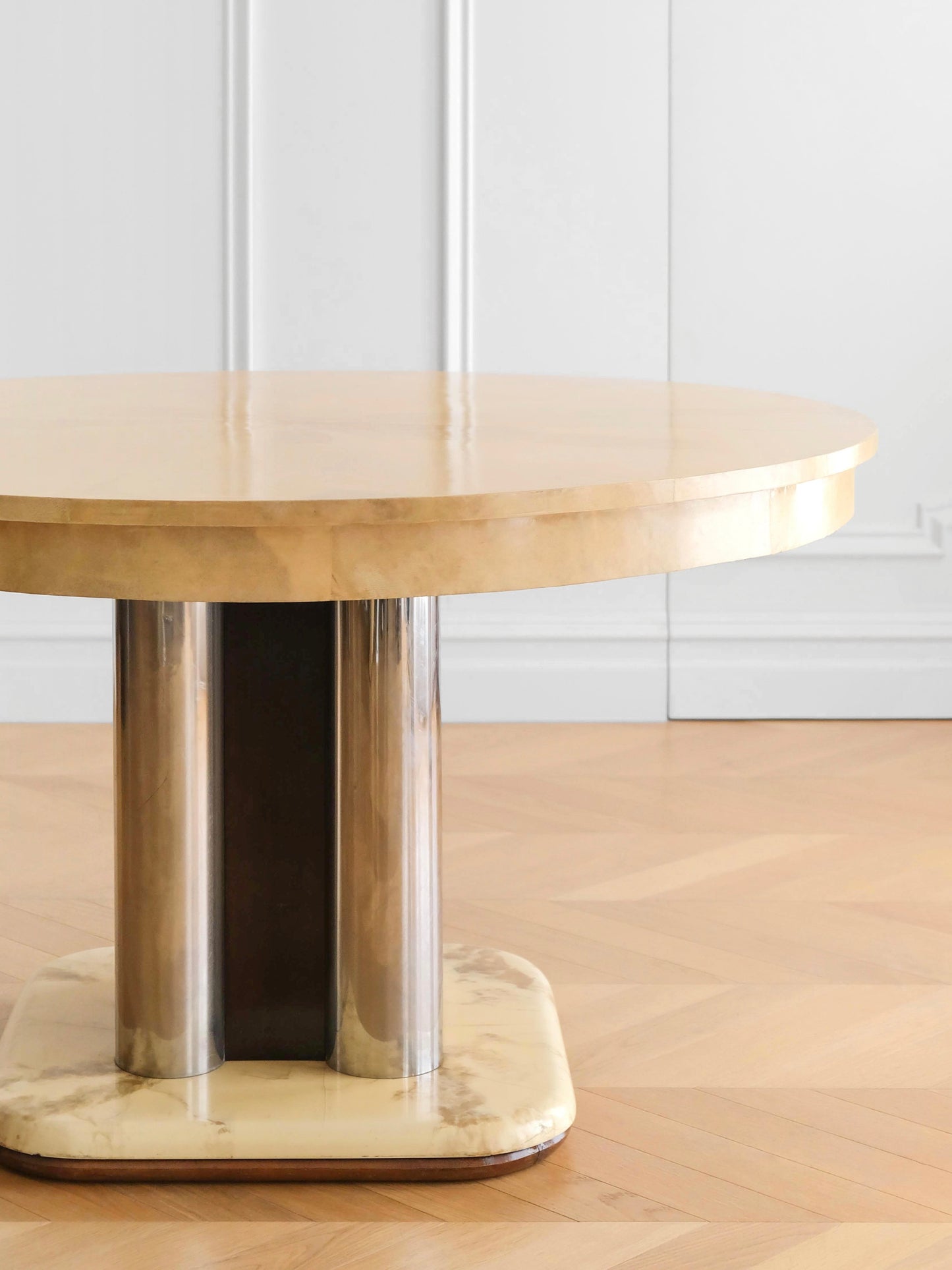 Art Deco Parchment Dining Table