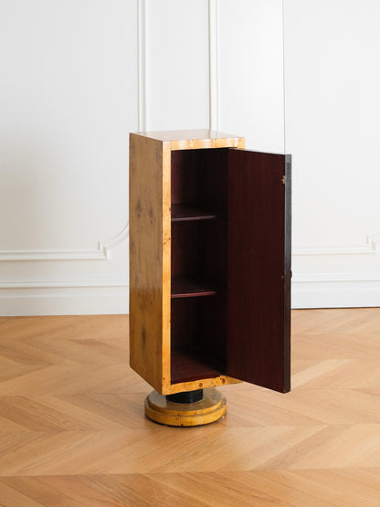 Art Deco British Walnut Edge Cabinet Pair