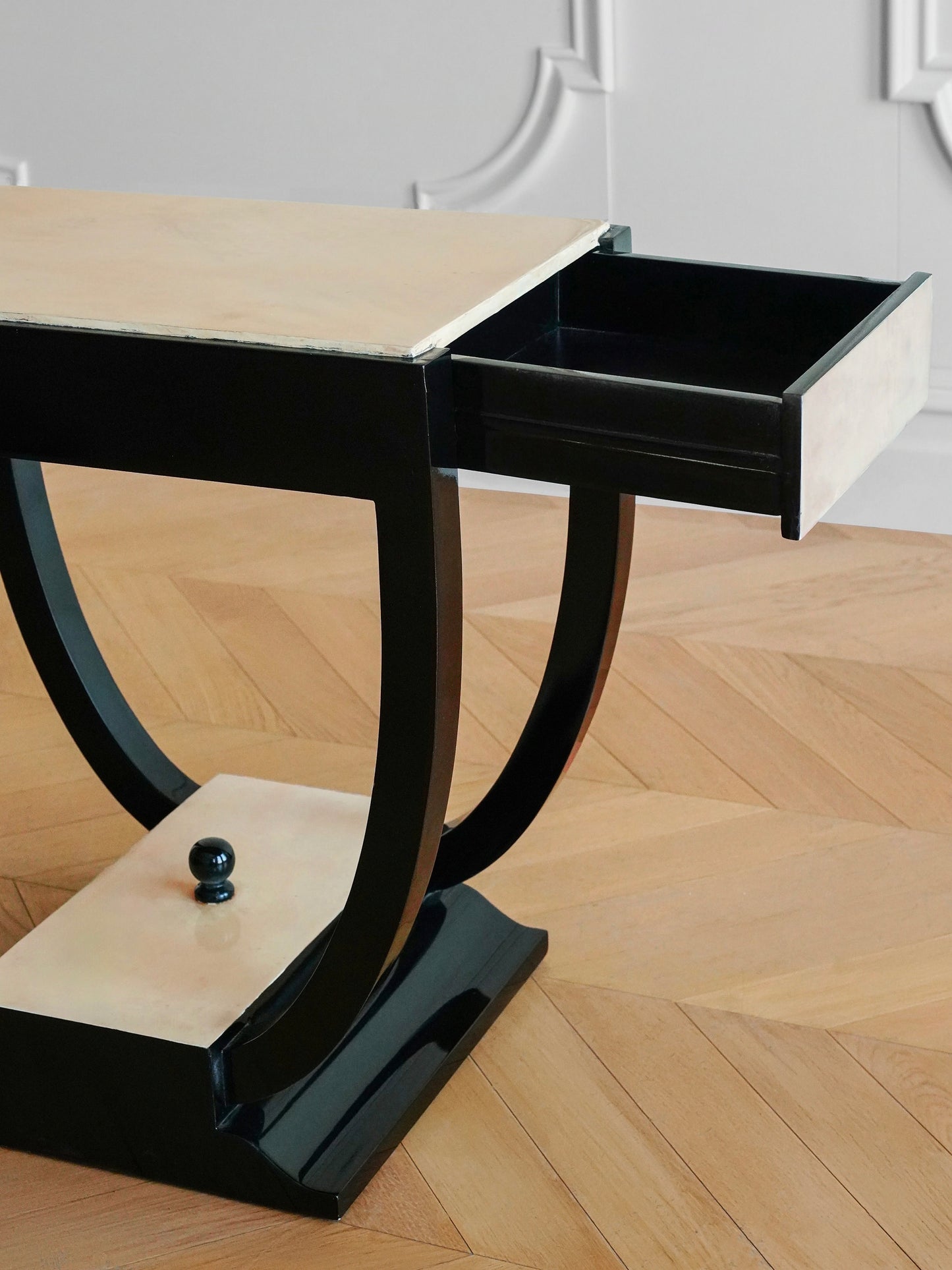 Art Deco Parchment Side Table