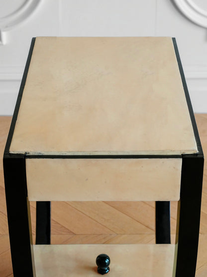 Art Deco Parchment Side Table