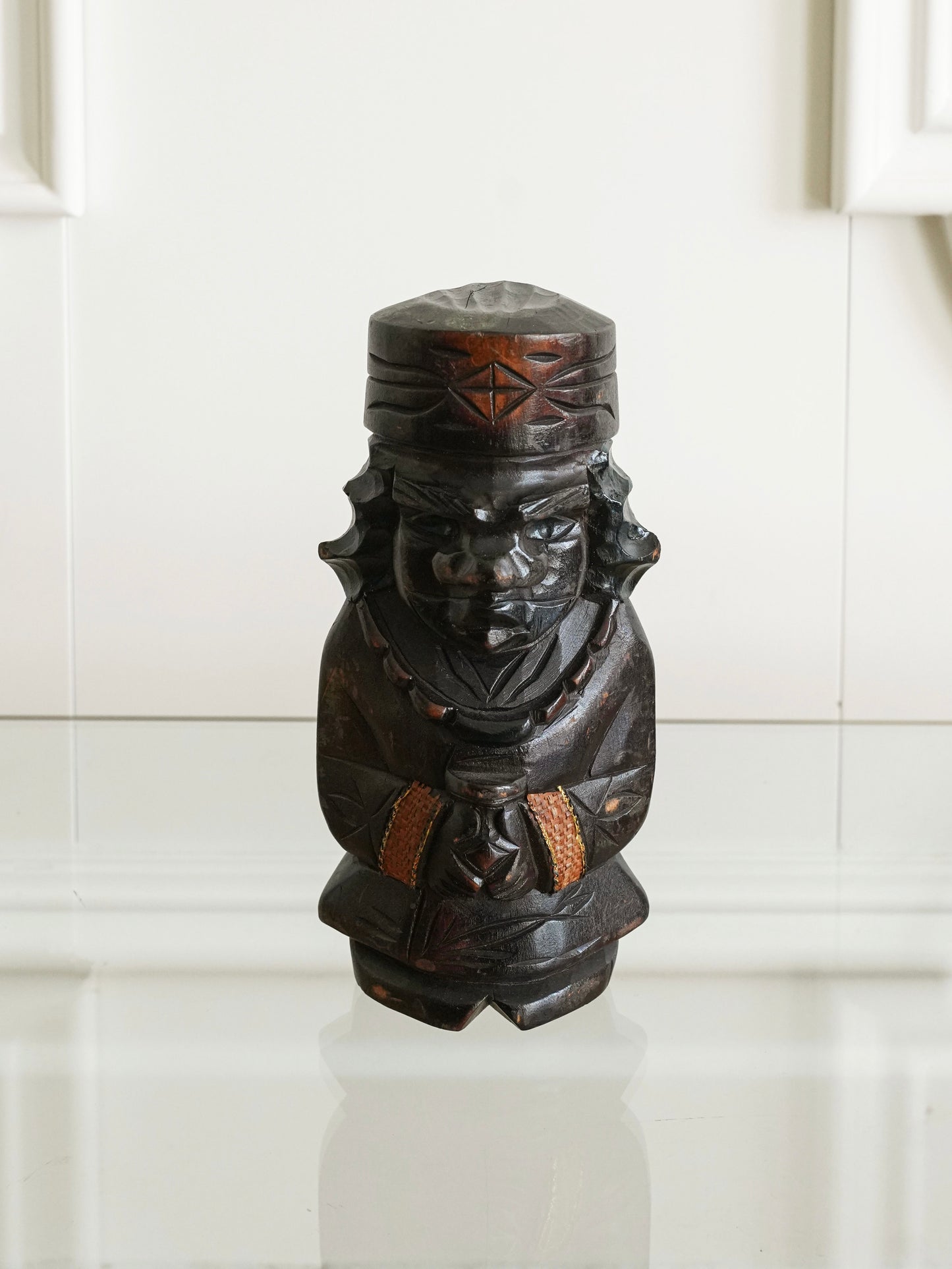 Pair of Vintage Ainu Wooden Figurines