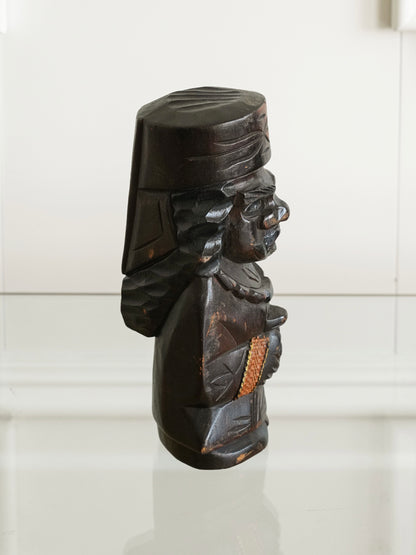 Pair of Vintage Ainu Wooden Figurines