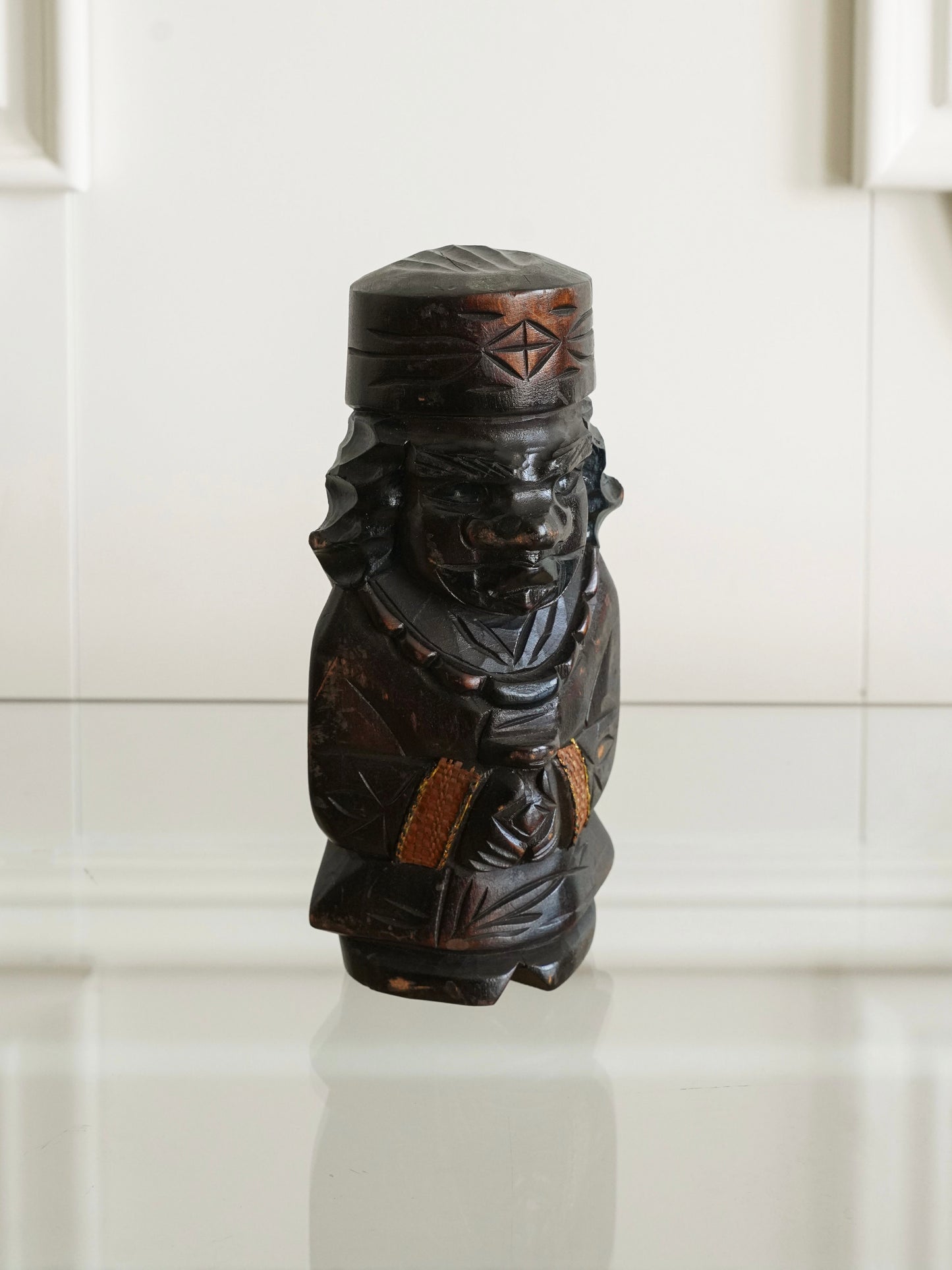 Pair of Vintage Ainu Wooden Figurines