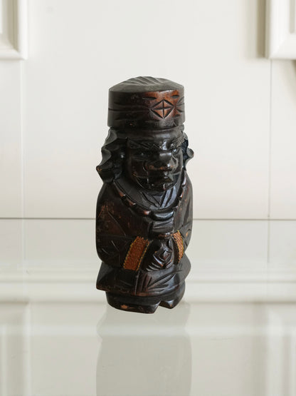 Pair of Vintage Ainu Wooden Figurines