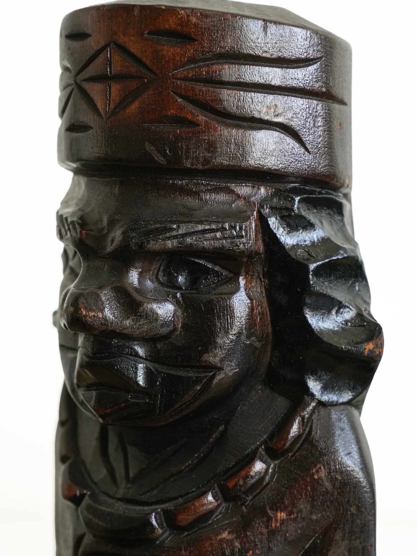Pair of Vintage Ainu Wooden Figurines