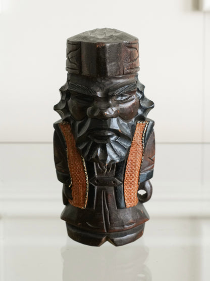 Pair of Vintage Ainu Wooden Figurines