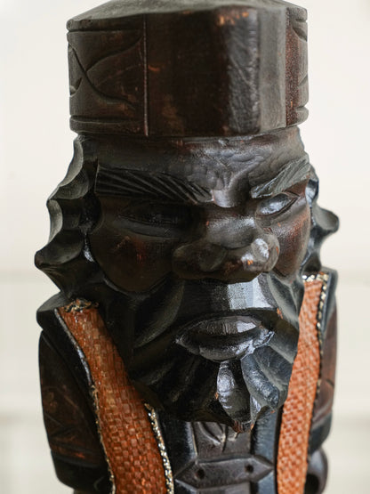 Pair of Vintage Ainu Wooden Figurines