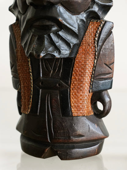 Pair of Vintage Ainu Wooden Figurines