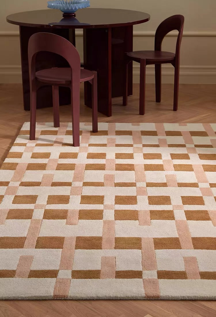 Interlace Handwoven Rug – Blush Sand