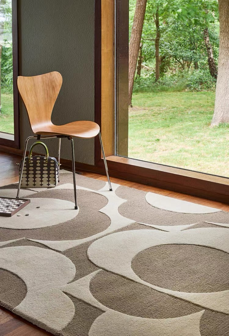 Petaline Handwoven Rug – Taupe Ivory