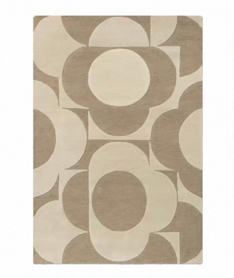 Petaline Handwoven Rug – Taupe Ivory