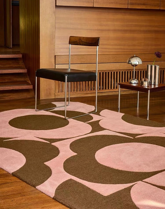 Petaline Handwoven Rug – Blush Cocoa