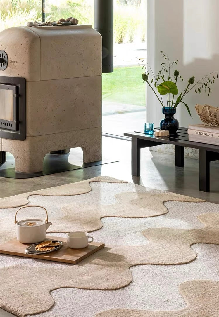 Duneflow Handwoven Rug – Sand Ivory