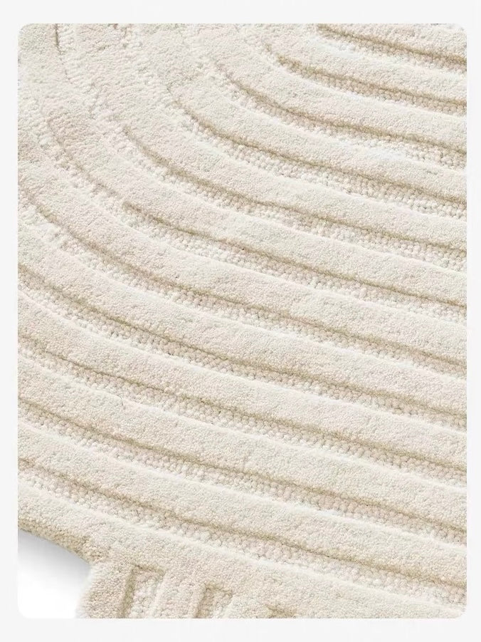 Labyrinth Handwoven Rug – Ivory Cream