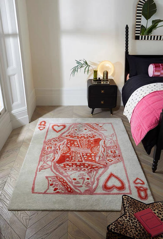 Queen’s Handwoven Rug – Blush Ivory