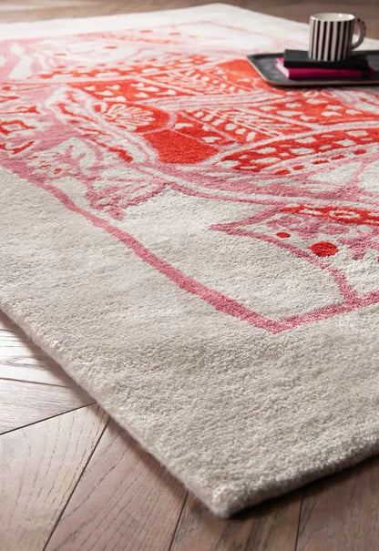 Queen’s Handwoven Rug – Blush Ivory