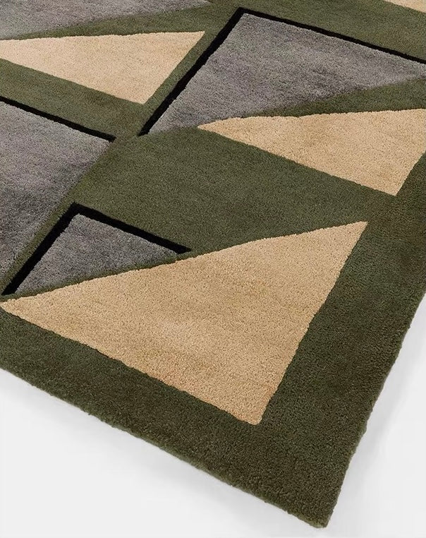 Axis Handwoven Rug – Olive Stone
