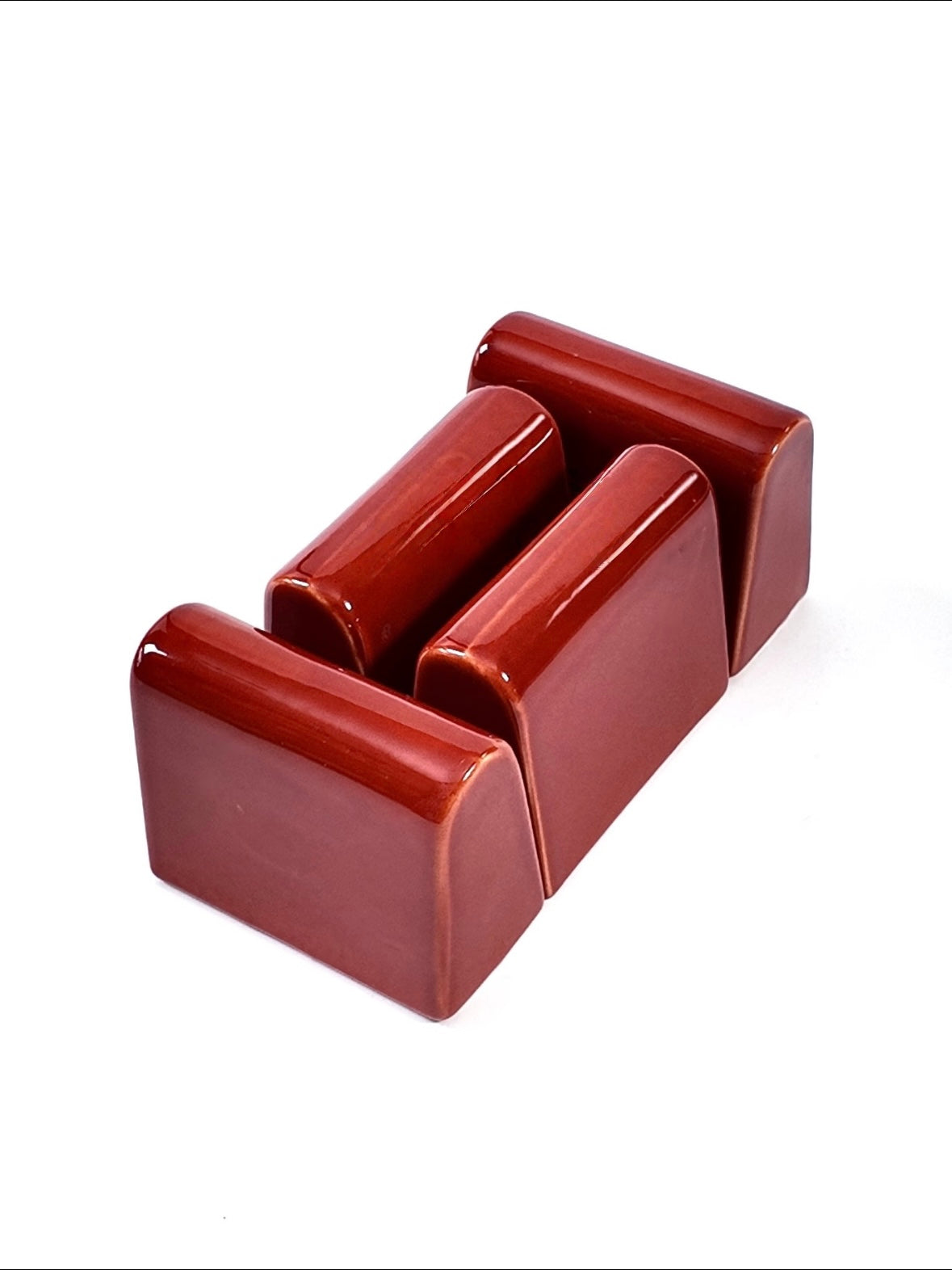 Red Glazed Curved Ceramic Tile