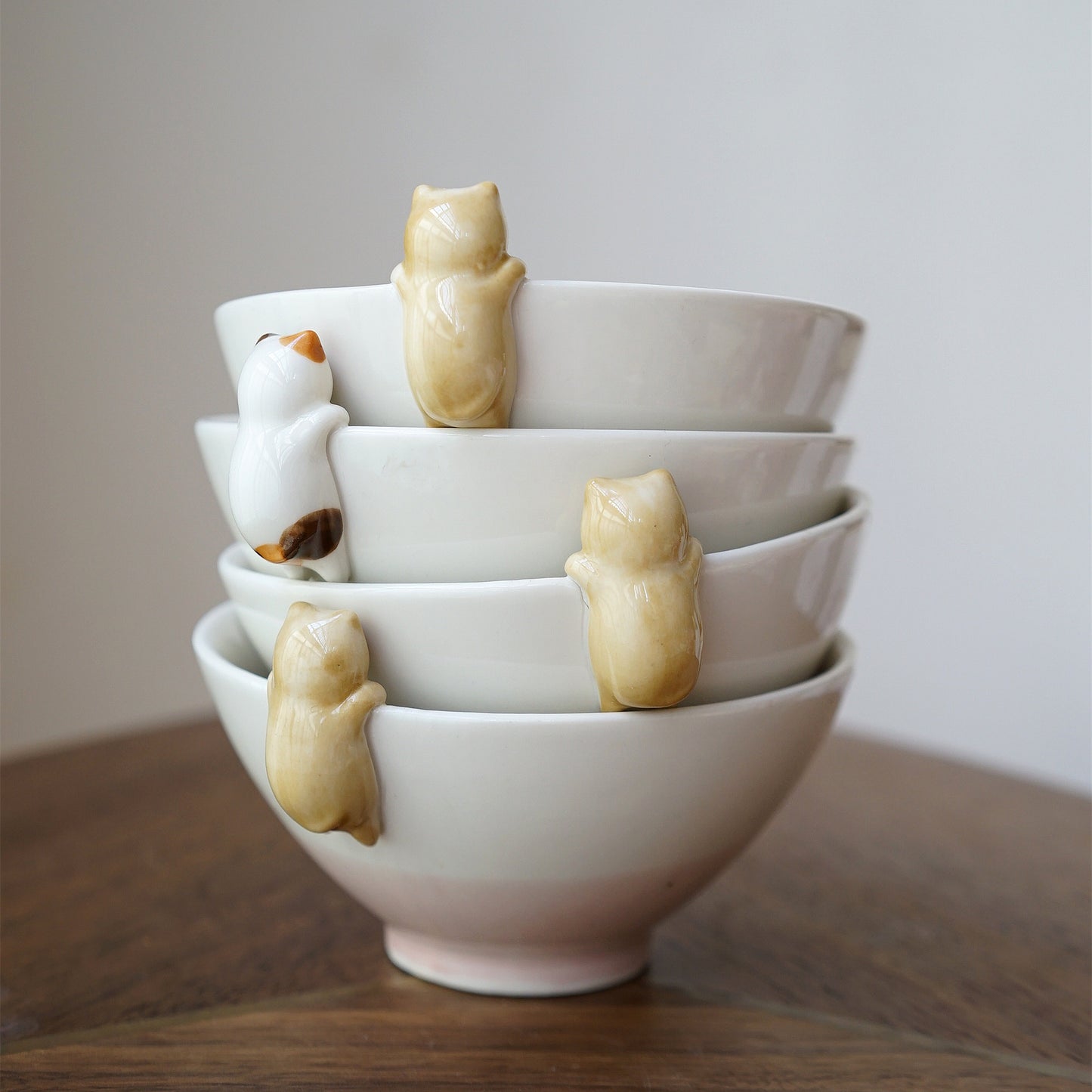 Peekaboo Kitty Ceramic Bowls