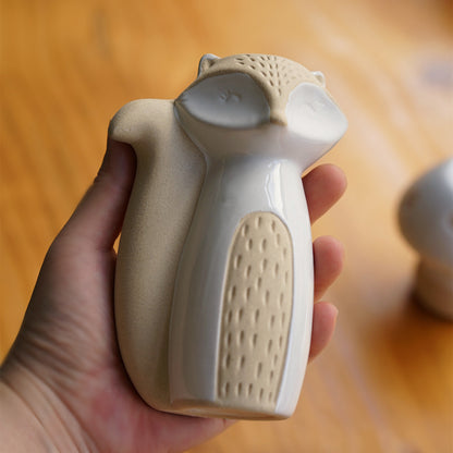 Woodland Whimsy Fox Ceramic Vase