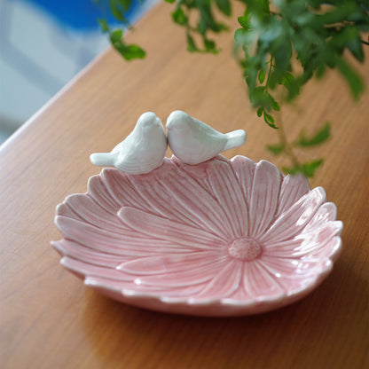 Lovebirds Blush Ceramic Tray
