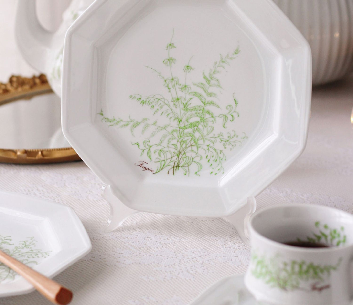 Gallo 1980s Vintage Hexagonal Tea Set