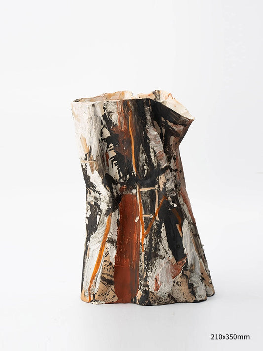 Rift Column Abstract Sculptural Vase