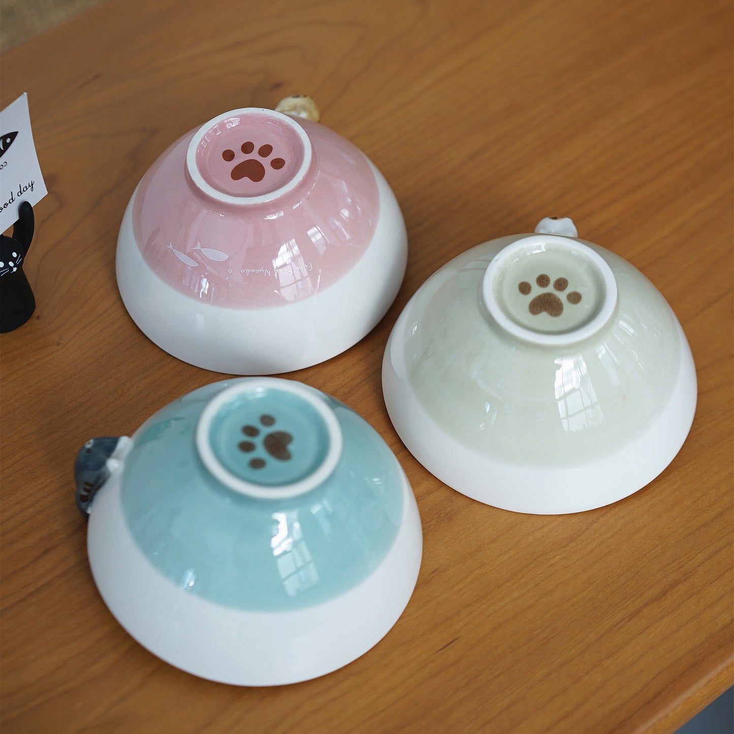 Peekaboo Kitty Ceramic Bowls