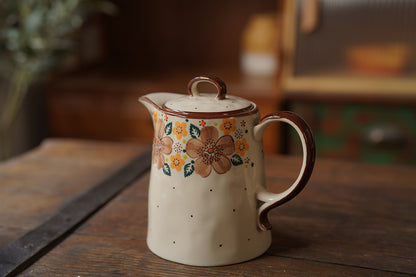 Bolesławiec Floral Ceramic Teapot