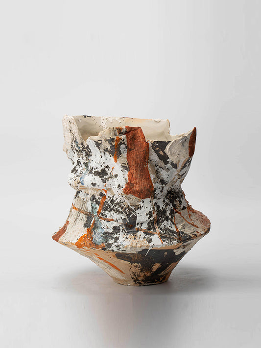 Fragmented Ink Sculptural Vase