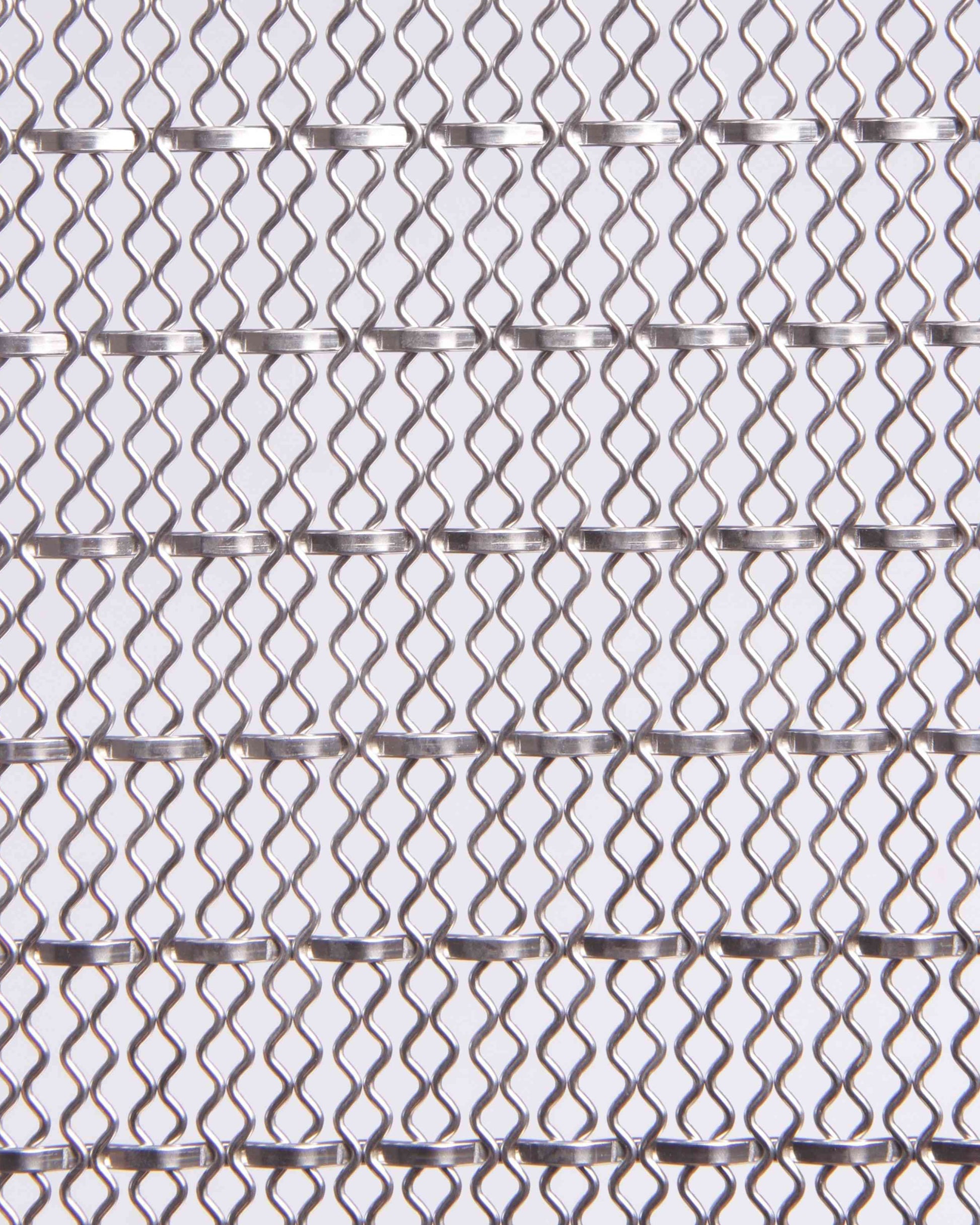 Metallic grid pattern on a white background