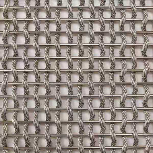 Metal Woven Facade Decorative Mesh A07