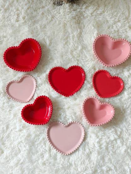 Heart-Shaped Luxury Ceramic Plates and Bowls set 